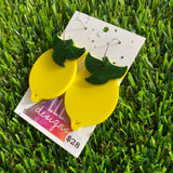 Luscious Lemon Hoop Dangle Earrings - Fabulous and Fruity!
