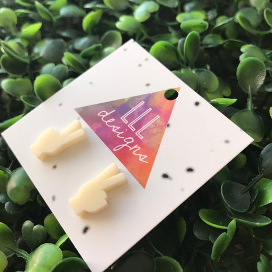Peace Hands - Give Peace a Chance Stud Earrings.