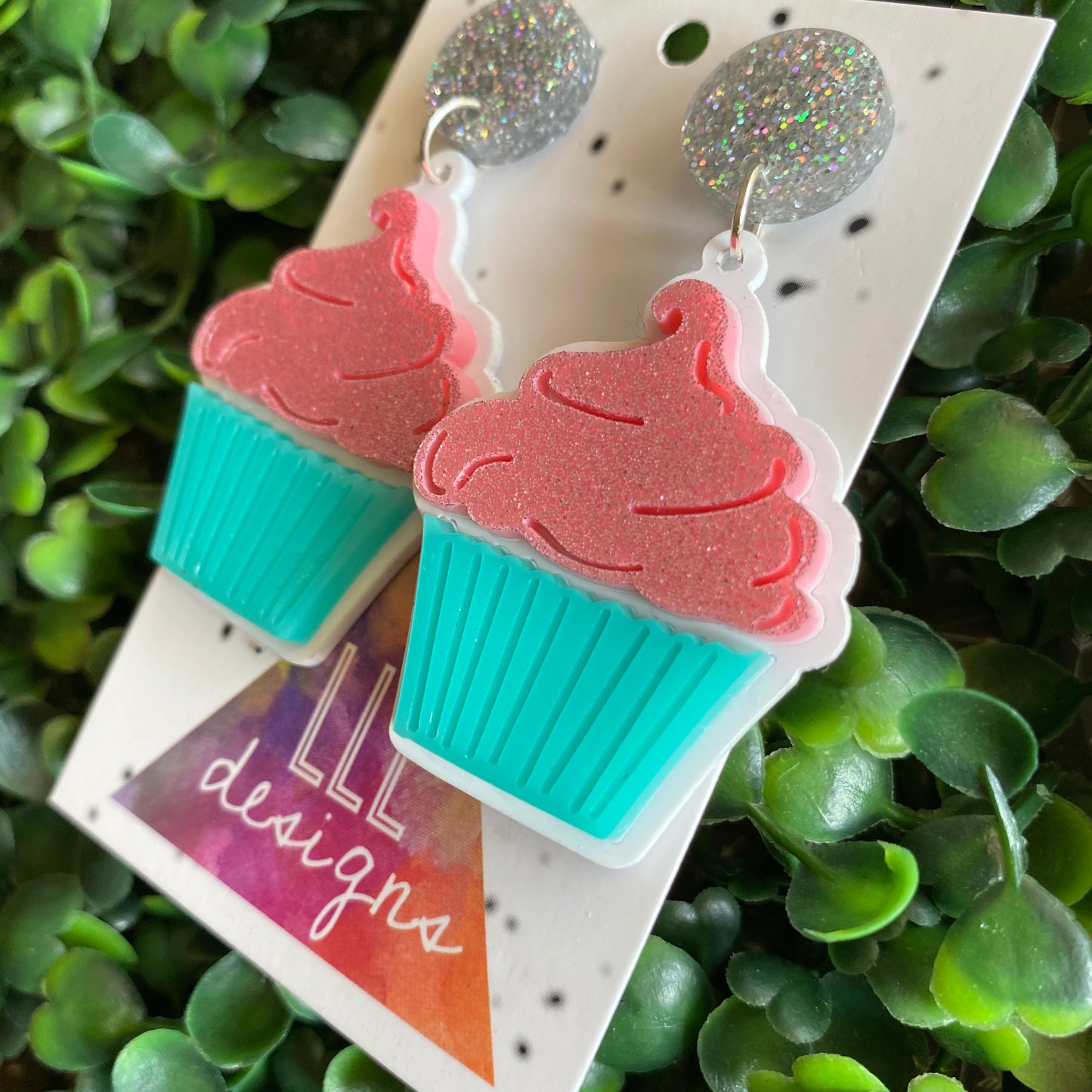 Creamy Dreamy CupCake Statement Dangle Earrings - Available in 2 Stunning Colour Options.