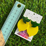 Luscious Lemon Hoop Dangle Earrings - Fabulous and Fruity!