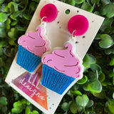 Creamy Dreamy CupCake Statement Dangle Earrings - Available in 2 Stunning Colour Options.