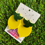 Luscious Lemon Hoop Dangle Earrings - Fabulous and Fruity!