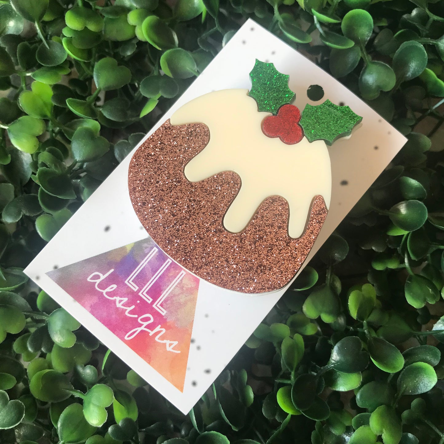 Christmas Pudding Statement Brooch!