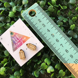 Laser Etched Timber Pencil Stud Earrings. A Perfect Teacher Accessory!