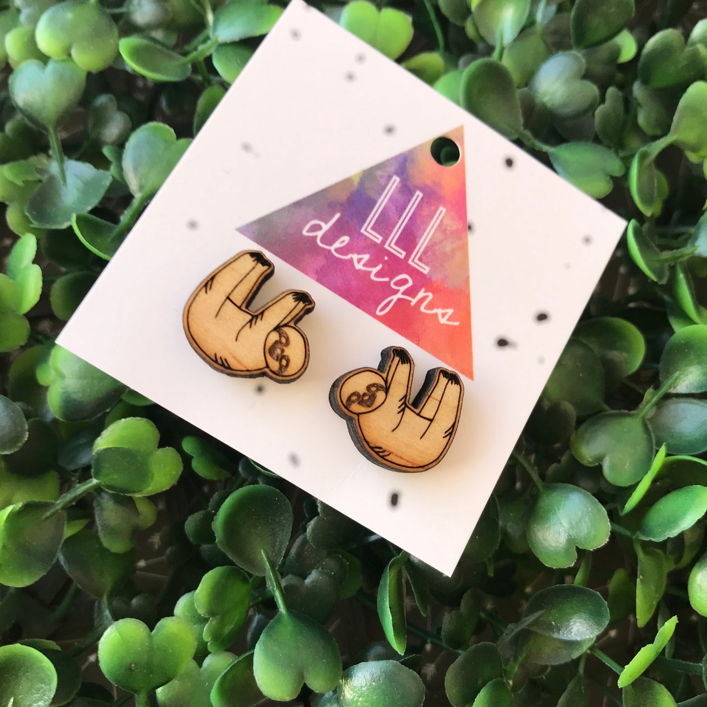 Super Cute Timber Sloth Stud Earrings. So freaking CUTE!