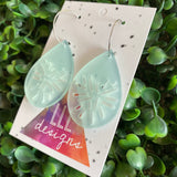 Sea Glass Earrings. Stunning Frosted Acrylic Hoop Earrings - with a Beautiful Sea Glass Effect.