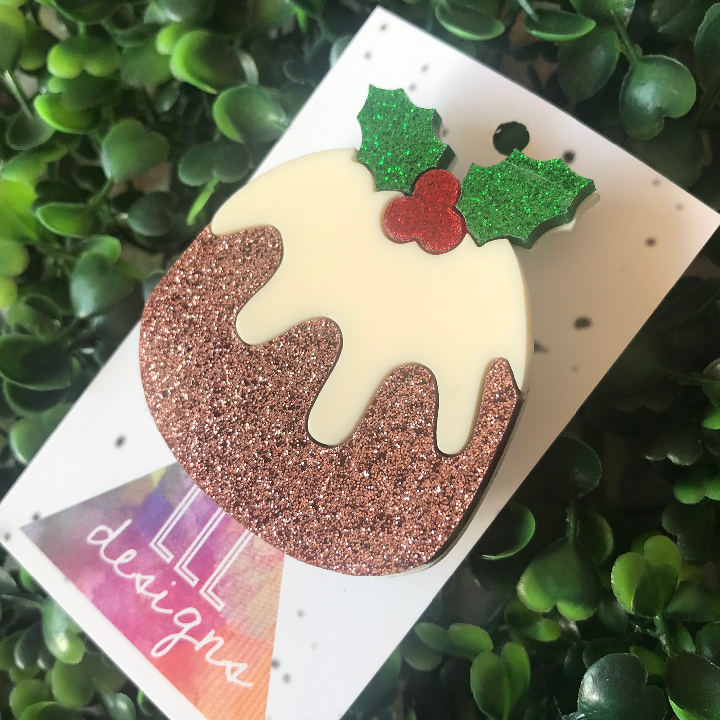 Christmas Pudding Statement Brooch!