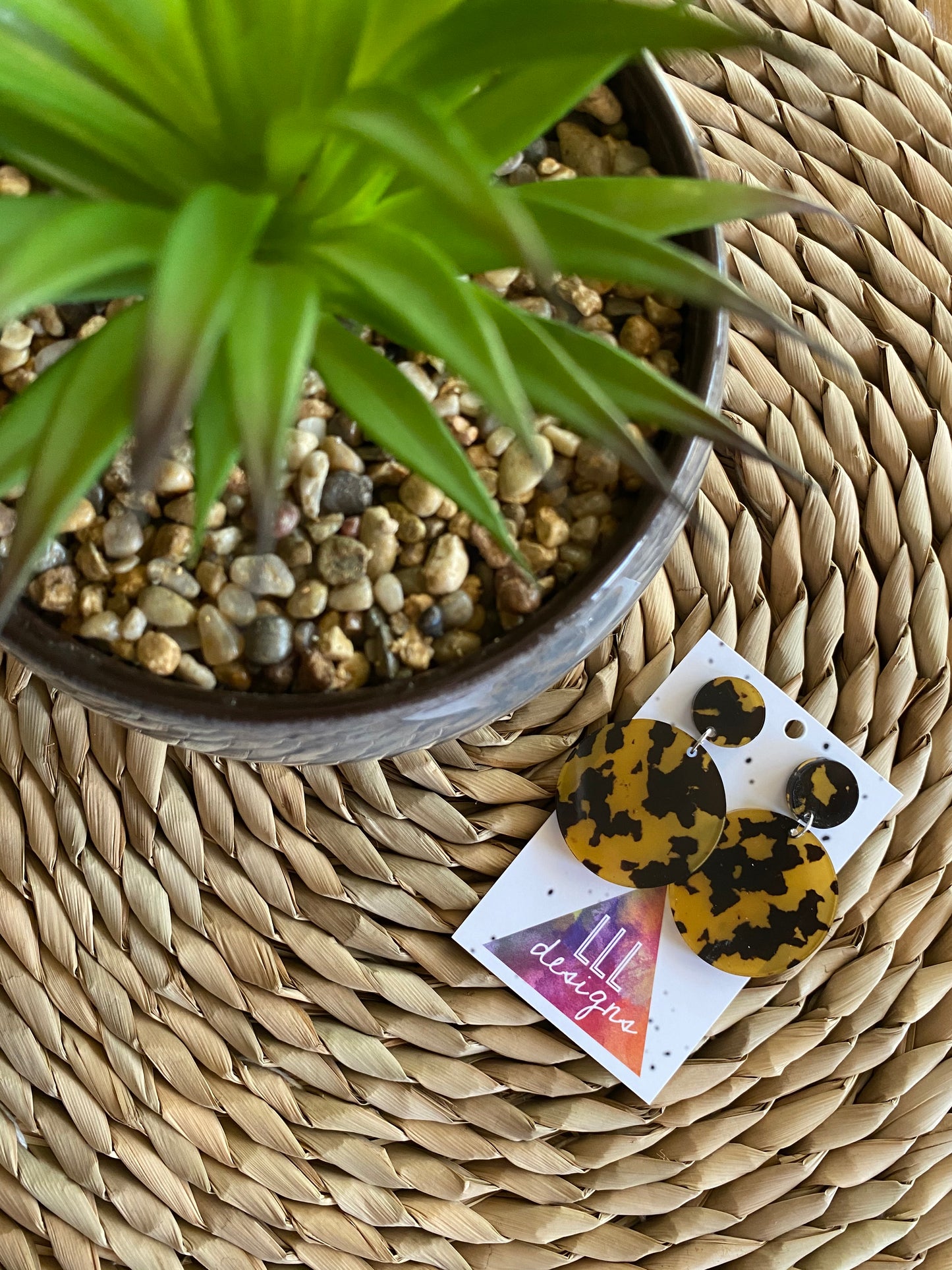 Fierce Animal Print Circle Dangle Earrings. The Perfect size for Day to Night wear ;)
