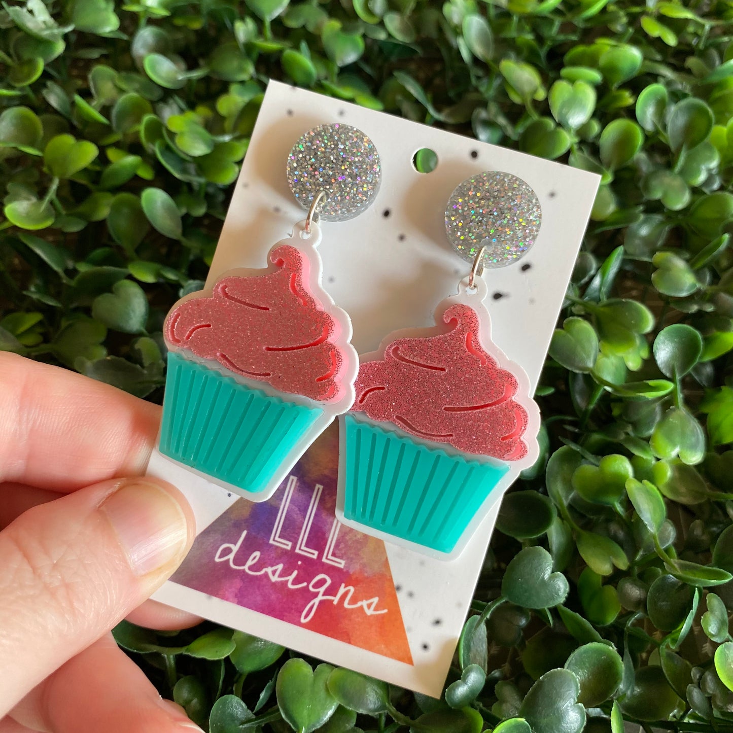 Creamy Dreamy CupCake Statement Dangle Earrings - Available in 2 Stunning Colour Options.