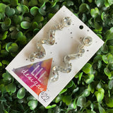 Silver Confetti Wiggle Dangle Earrings. The Perfect size - not too big - not too small :)