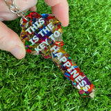 "THIS IS THE KEY TO HAPPINESS" Statement Acrylic Keyring.