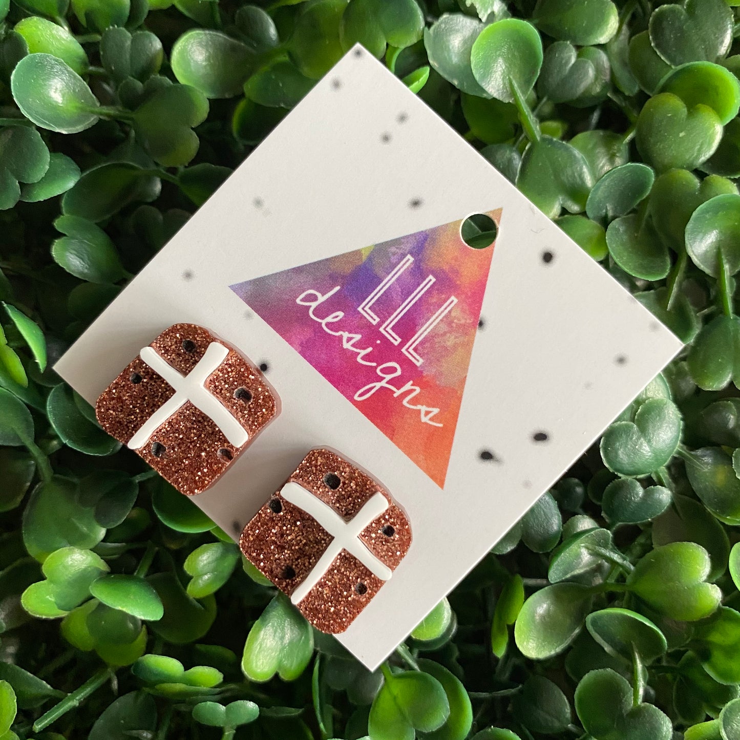 Hot Cross Bun Earrings. Who Doesn't NEED Hot Cross Bun Earrings in their LIVES! LOL ;)