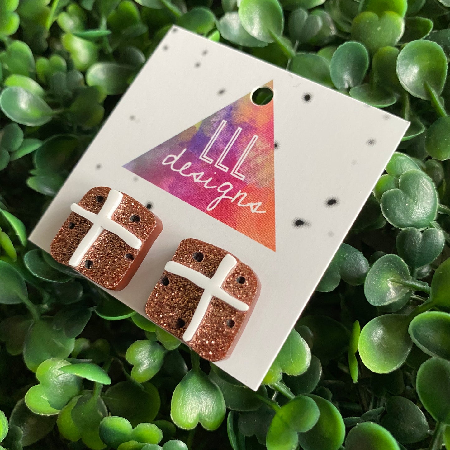 Hot Cross Bun Earrings. Who Doesn't NEED Hot Cross Bun Earrings in their LIVES! LOL ;)