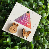 Easter Bunny Earrings. Super Duper Cute Little Easter Bunny Faces and Bums with 3D Tails!