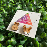 Easter Bunny Earrings. Super Duper Cute Little Easter Bunny Faces and Bums with 3D Tails!