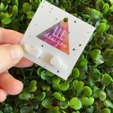 Wonderful White Whale Stud Earrings. I Love Whales. Fun and Cheerful Earrings.