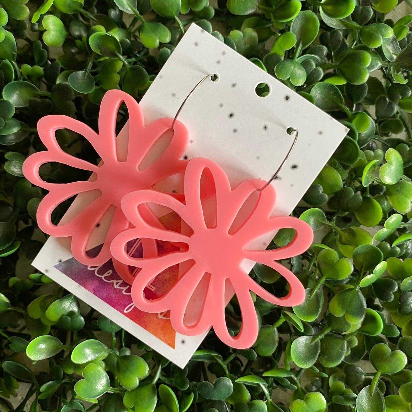 Perfect Pale Pink - Happy Daisy Hoops - You can't help that Smile :) wearing these Fabulous Earrings.