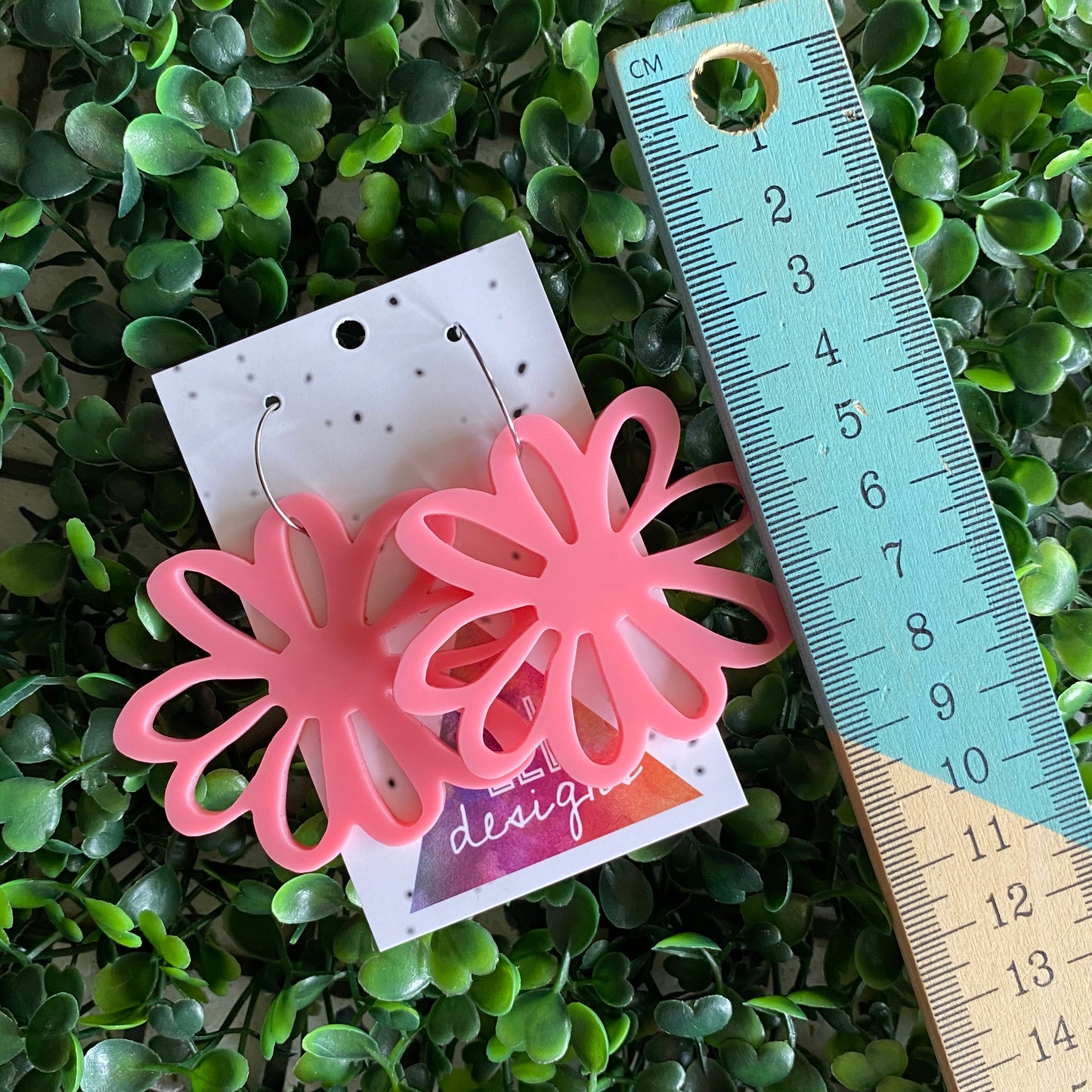 Perfect Pale Pink - Happy Daisy Hoops - You can't help that Smile :) wearing these Fabulous Earrings.