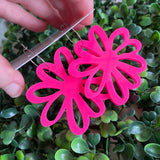 Hot Neon Pink - Happy Daisy Hoops - You can't help that Smile :) wearing these Fabulous Earrings.