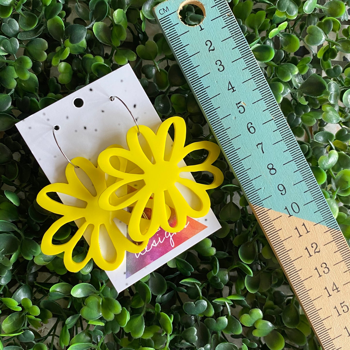 Sunshine Yellow - Happy Daisy Hoops - You can't help that Smile :) wearing these Fabulous Earrings.
