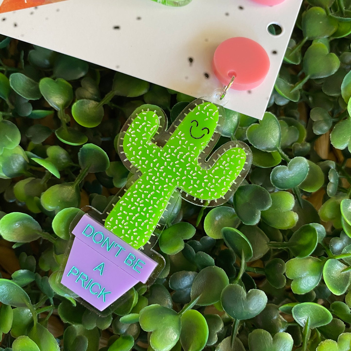Don't be a Prick Cactus Dangles :) These Cheeky little Guys will Absolutely put a Smile on your dial!