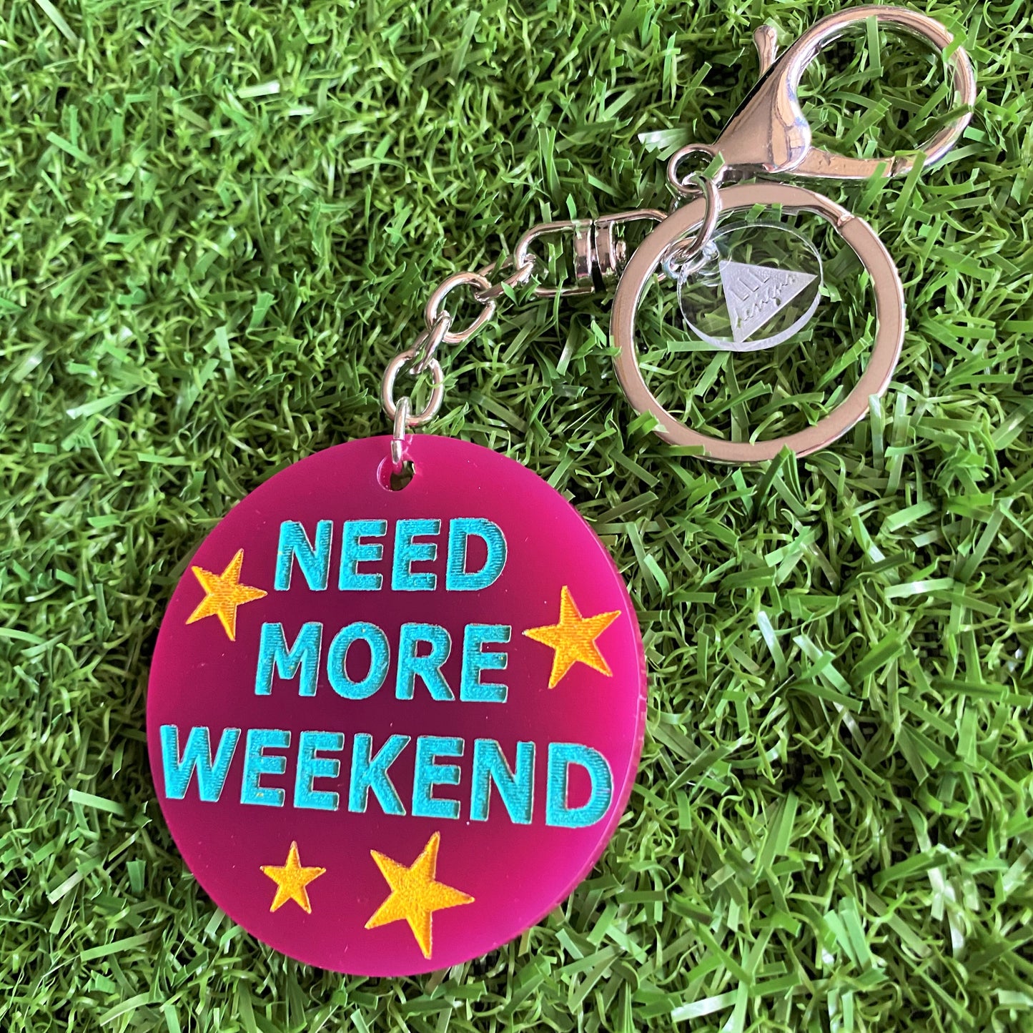 "NEED MORE WEEKEND" Statement Acrylic Keyring.