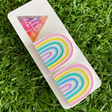 Rainbow Earrings - Hand Painted Acrylic Pastel Statement Stud Earrings - A Gorgeous Soft Little Rainbow Delight :)