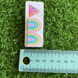 Rainbow Earrings - Hand Painted Acrylic Pastel Statement Stud Earrings - A Gorgeous Soft Little Rainbow Delight :)