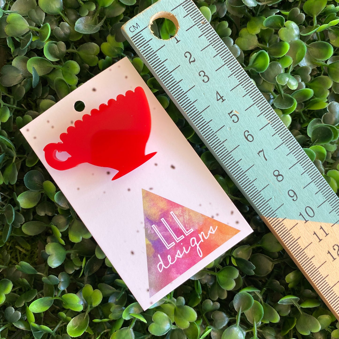 Tea Cup Brooch. Super Cute Little Red Tea Cup Brooch. Make every day a Tea Party!