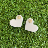 Love Heart Stud Earrings - You Do You Boo! Glitter Statement Studs - These Babes just scream I am ME! AND I am FABULOUS! And SO ARE YOU!!!!!