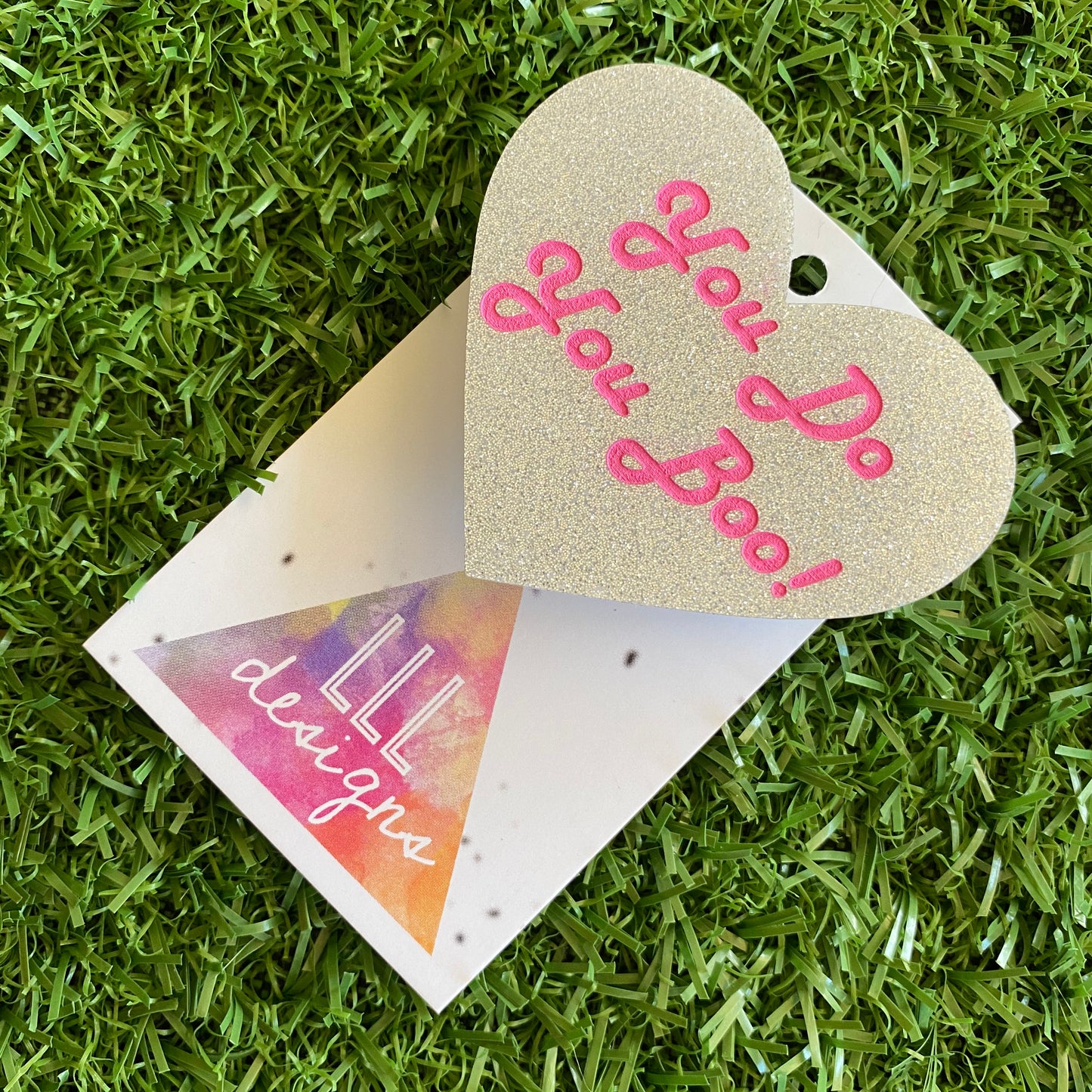 Love Heart Brooch - You Do You Boo! Hand Painted Glitter Brooch - This Babe just screams I am ME! I am FABULOUS! And SO ARE YOU!!!!!