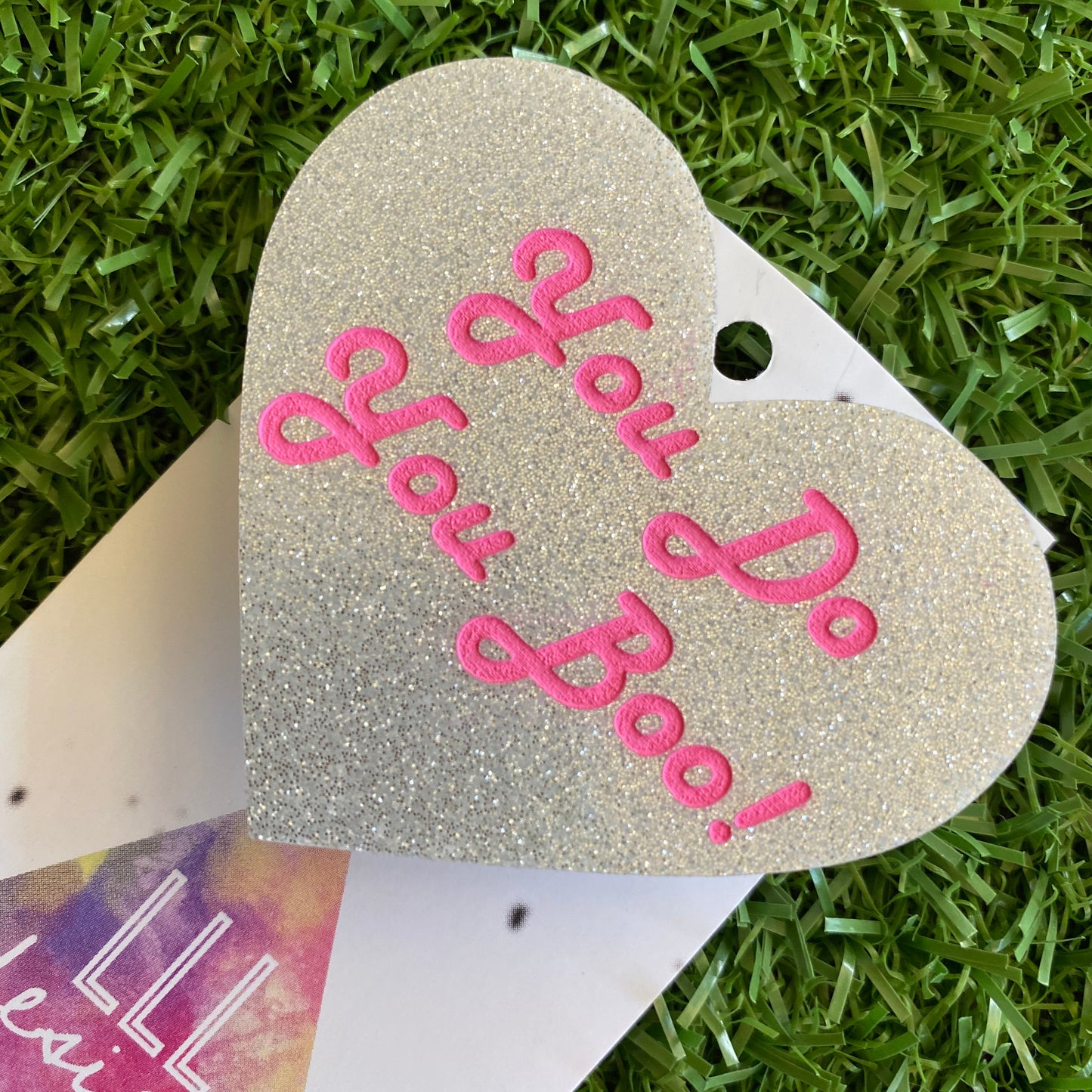 Love Heart Brooch - You Do You Boo! Hand Painted Glitter Brooch - This Babe just screams I am ME! I am FABULOUS! And SO ARE YOU!!!!!