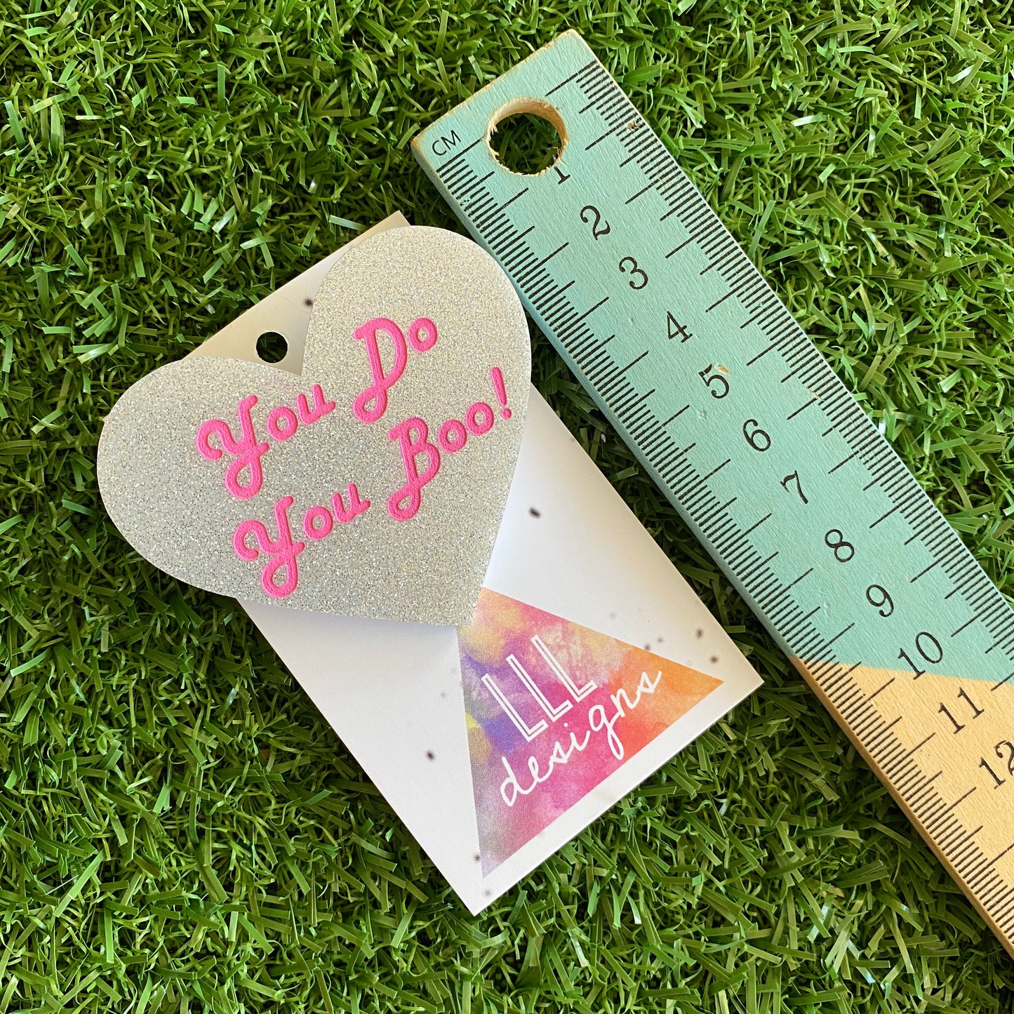 Love Heart Brooch - You Do You Boo! Hand Painted Glitter Brooch - This Babe just screams I am ME! I am FABULOUS! And SO ARE YOU!!!!!