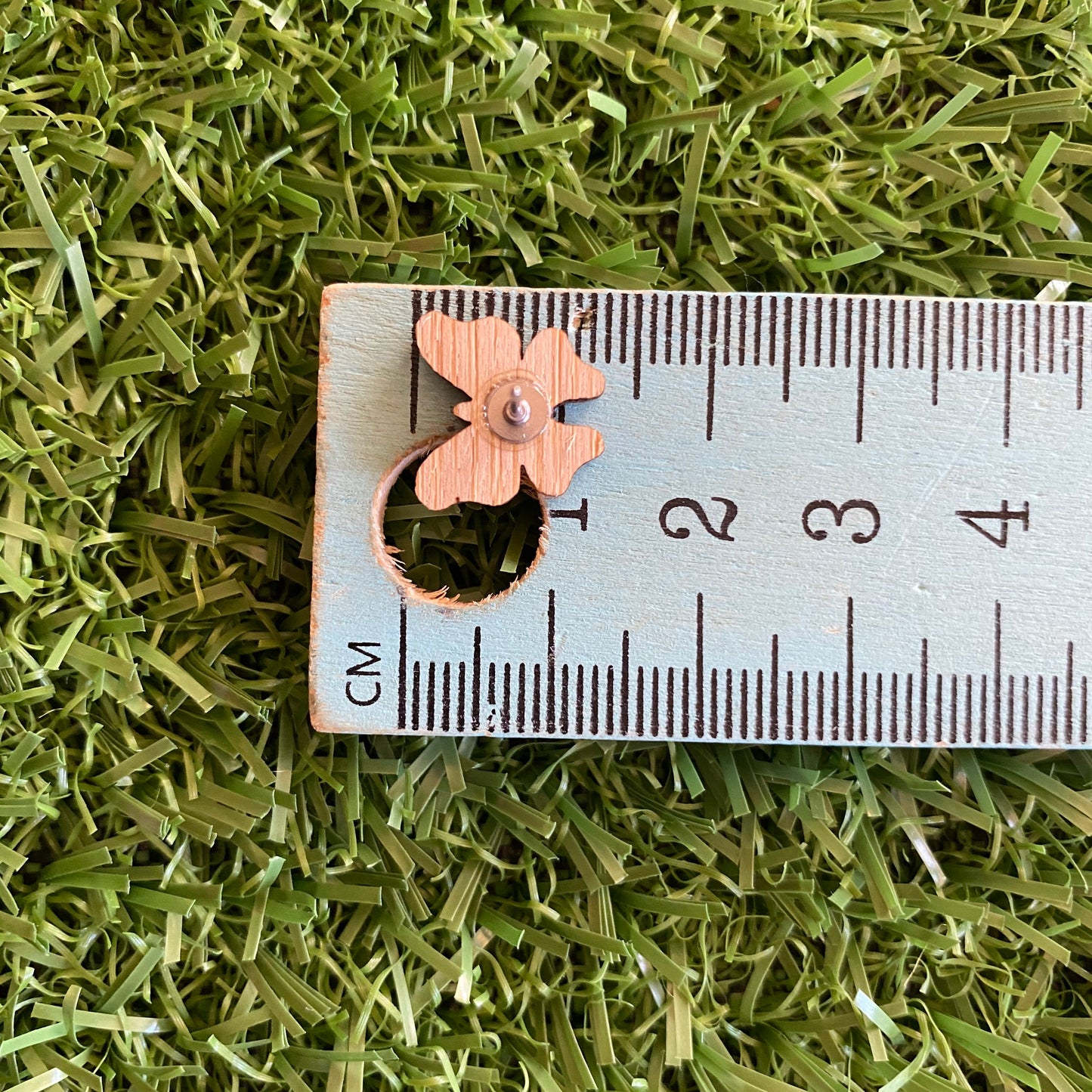 Butterfly Earrings - Itty Bitty Hand Painted Bamboo Butterfly Stud Earrings - In Lavender.
