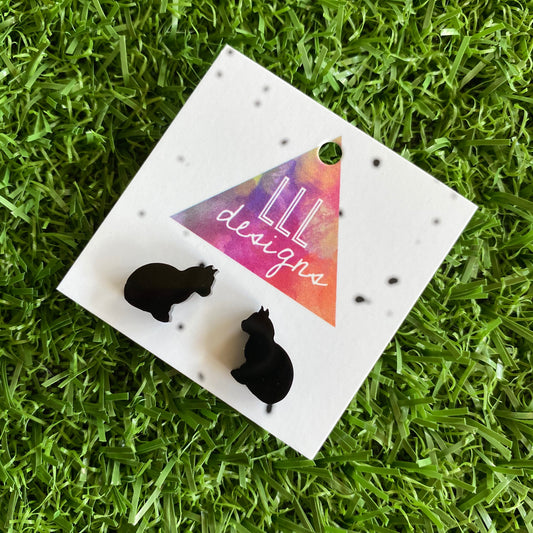 Crazy Cute Kitty Earrings. Black Cat Earrings. Crazy Cat Lady. Cats Rock. Cats Rule. Life's too short to wear boring Jewellery.