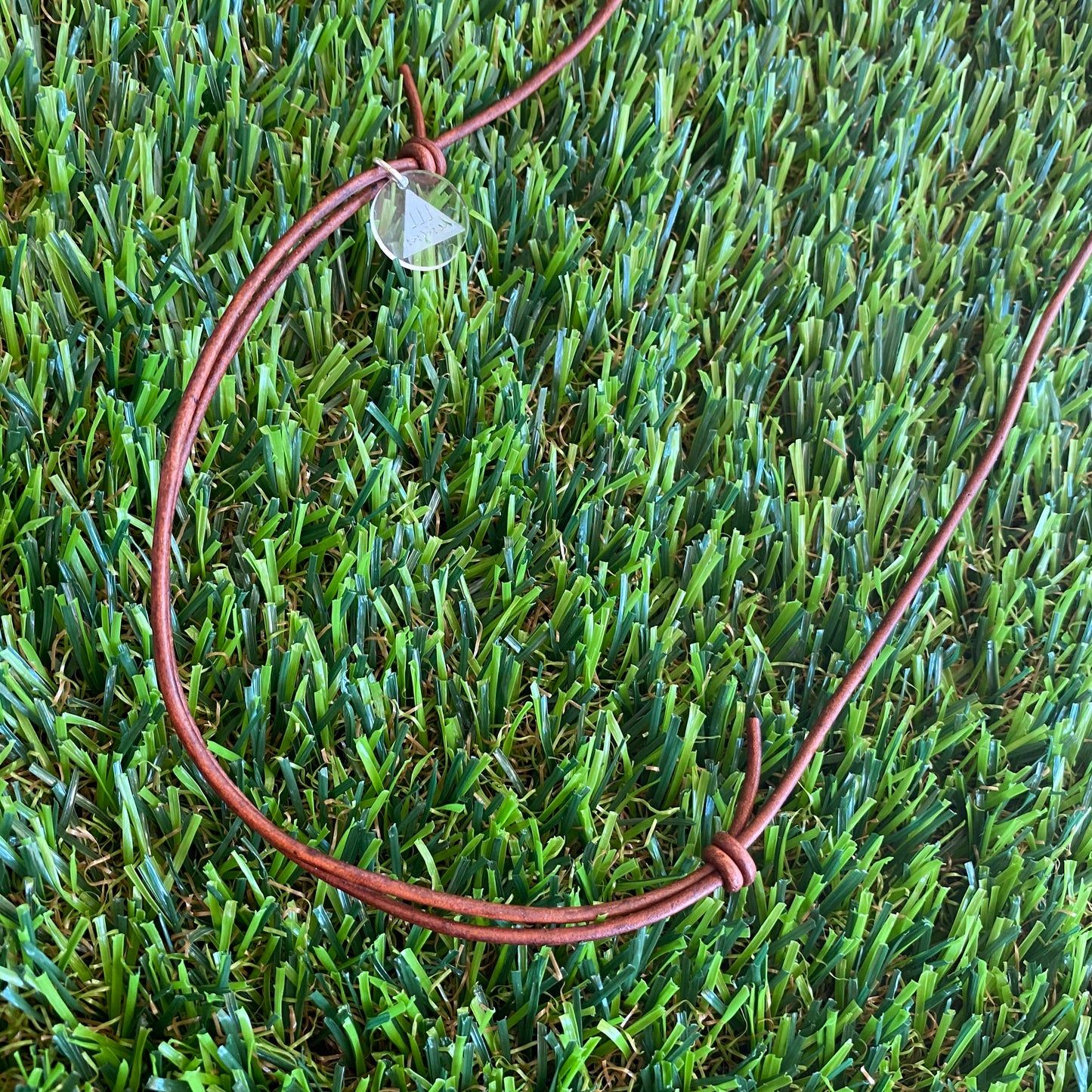 Leather Beaded Necklace - Handmade Lightweight Designer Necklace Made with Adjustable Sliding Knots - Featuring White, Silver, Crackle Gold and Marble Accents.