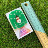 Christmas Ugly Sweater Brooch - Snowman Ugly Sweater Brooch - Layered Acrylic Brooch with Hand Painted Details.