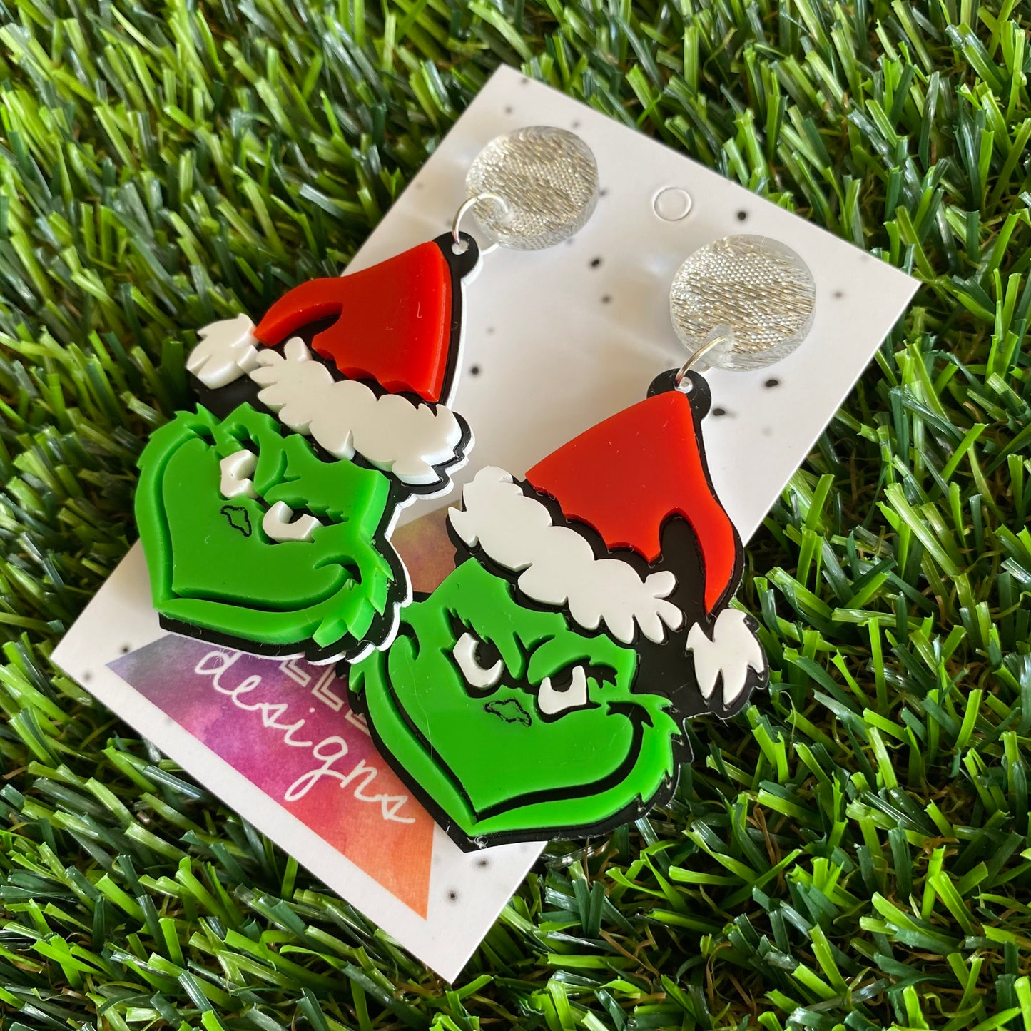 Grinch Christmas Dangle Earrings - Perfect for those who aren't into Christmas...LOL!