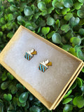 Ice Cream Sundae Earrings - Detailed Hand Painted Bamboo Earrings - Available in 2 Stunning Colours.