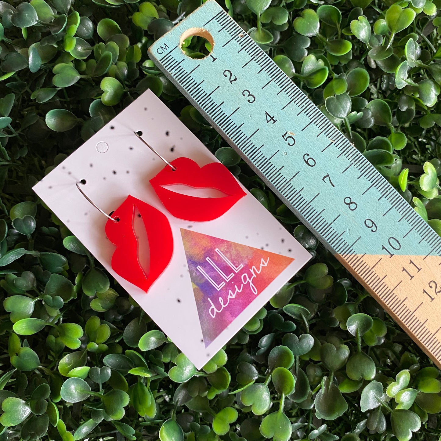 Luscious Lips Earrings - Red Hot Kiss Lip Hoop Dangle Earrings. Blow Kisses everywhere you go :)