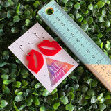 Luscious Lips Earrings - Red Hot Kiss Lip Hoop Dangle Earrings. Blow Kisses everywhere you go :)