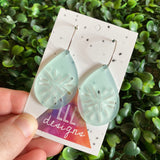 Sea Glass Earrings. Stunning Frosted Acrylic Hoop Earrings - with a Beautiful Sea Glass Effect.
