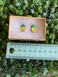 Pineapple Earrings - Detailed Hand Painted Bamboo Earrings. The Perfect POP to any outfit!