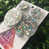 Holographic Star Confetti Dangle Earrings.