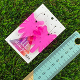 Hot Pink Translucent Splatter Hoop Earrings.