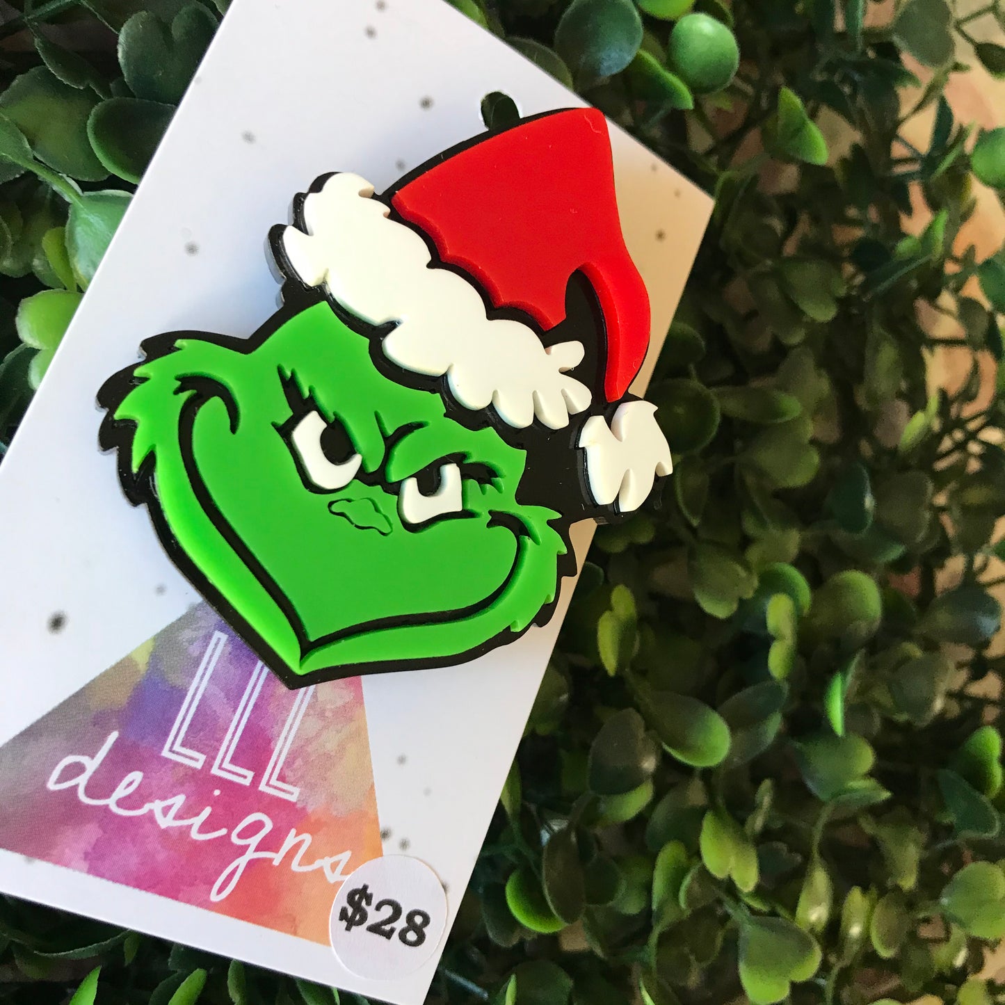 Grinch Christmas Brooch - Perfect for those who aren't into Christmas...LOL!