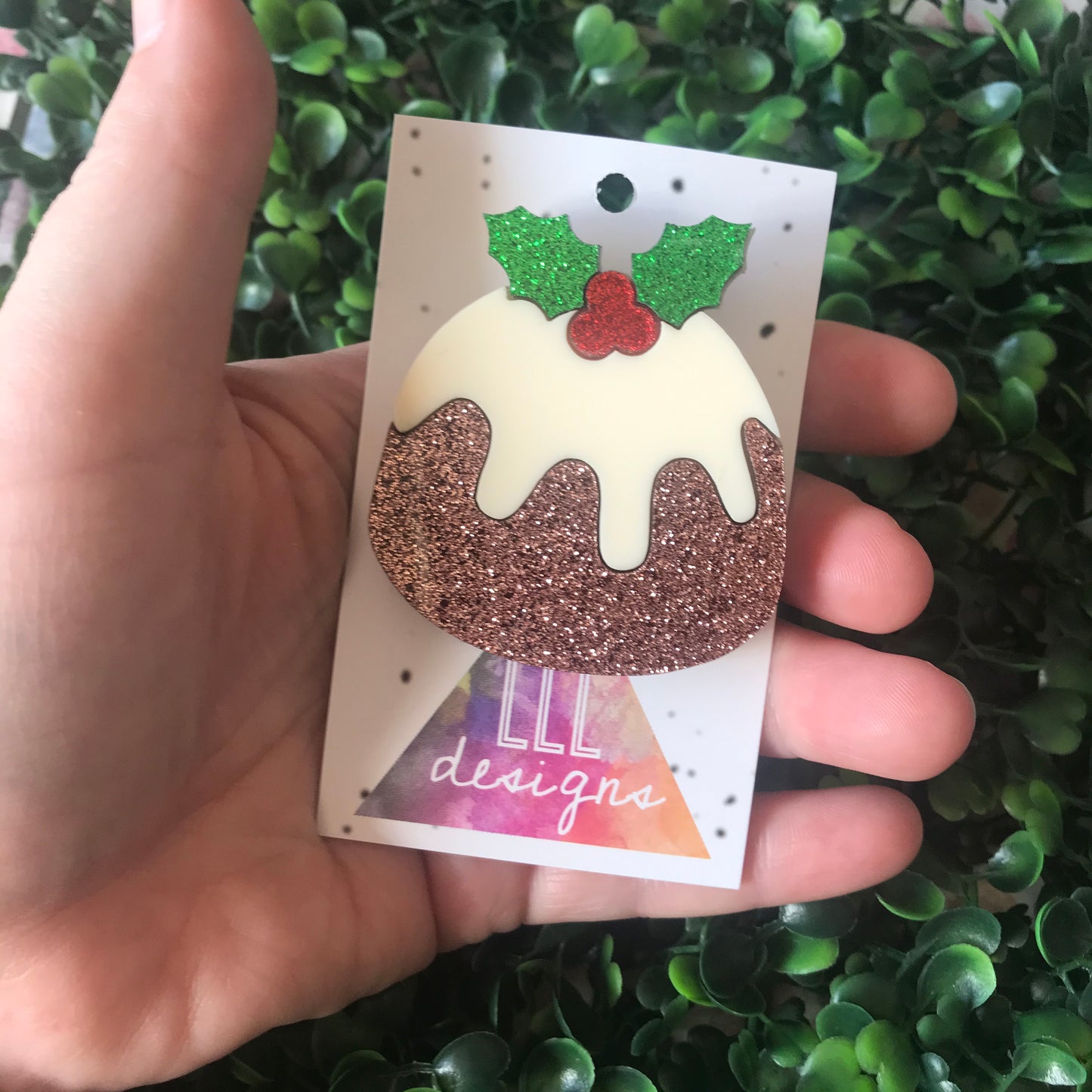 Christmas Pudding Statement Brooch!