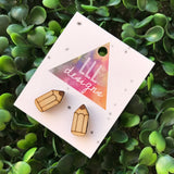 Laser Etched Timber Pencil Stud Earrings. A Perfect Teacher Accessory!