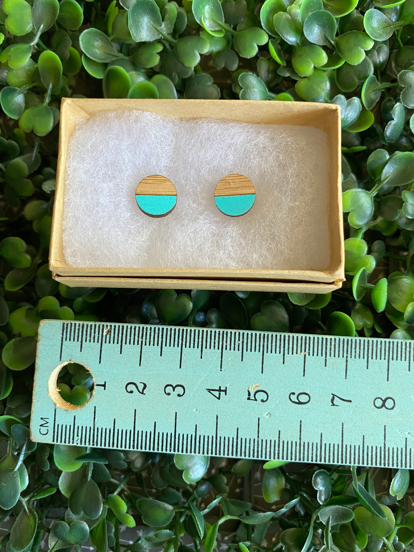 Circle Earrings - Detailed Hand Painted Bamboo Earrings - Available in 4 Stunning Colours.