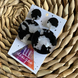 Panda Acrylic Circle Dangle Earrings. Each Pair has a Stunning Unique Pattern.